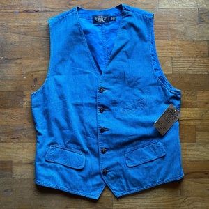 NWT RRL Denim Vest Size M